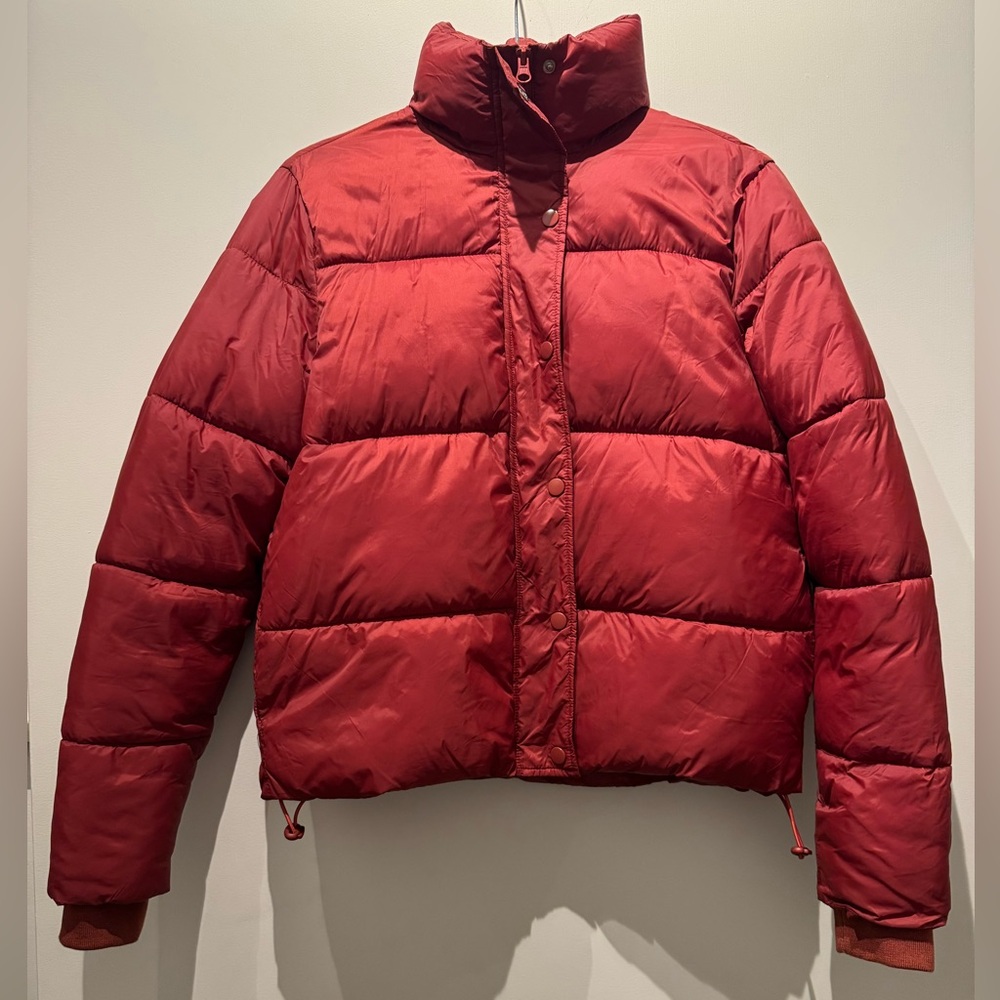 Deluc women’s bomber jacket, size small.